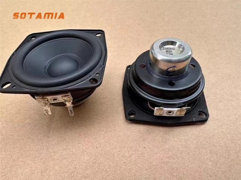 

SOTAMIA 2PCS 2.5 Inch Full Range Speaker 4 Ohms 20 Watts Paper Cone Rubber Edge High End Audiophile Speaker Bluetooth Sound Box