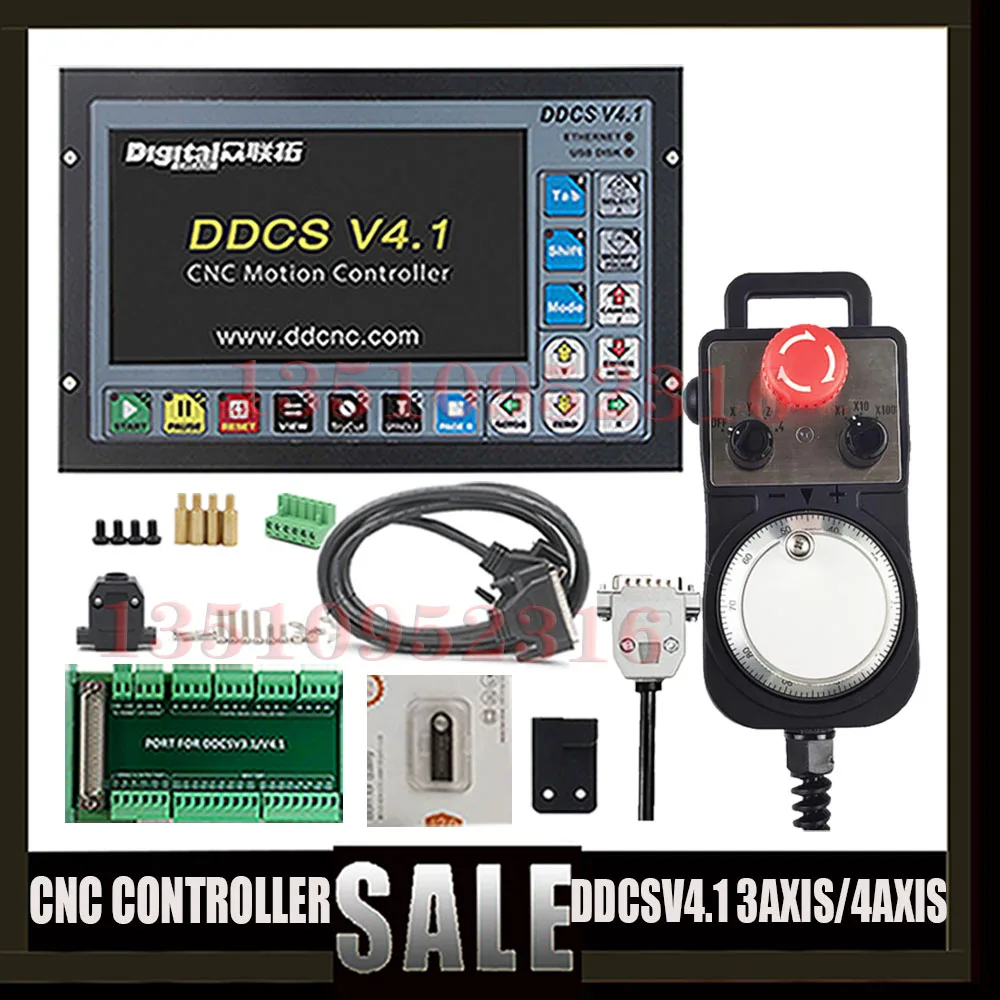 The Latest Ddcsv4.1cnc Engraving Machine Controller 3/4 Axis Cnc System With Emergency Stop Electronic Handwheel