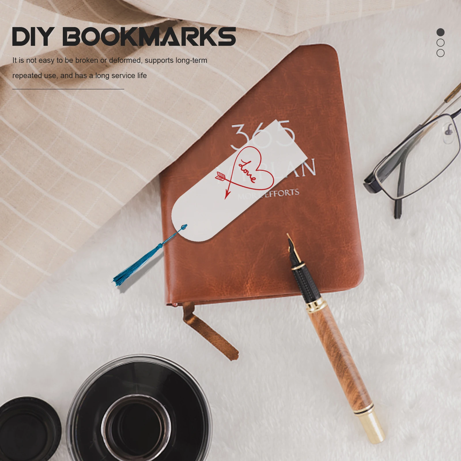 

Acrylic Bookmark Set Mini Tassels DIY Bookmarks Craft Key Chain Cotton Thread Blank Acrylic Book Marks Sublimation Blanks