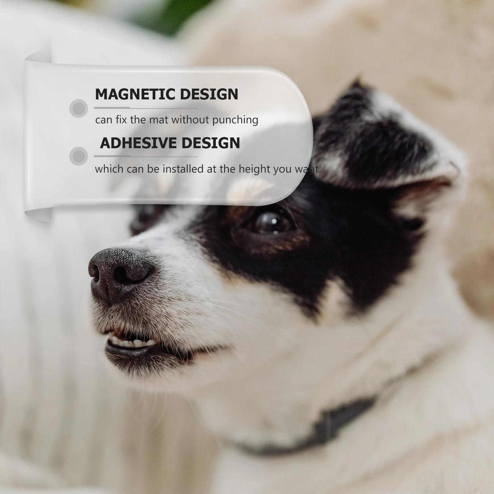 

2Pcs Pet Pee Pad Holder Premium Reusable Magnetic Fixation Adhesive Back Wall Mount for Dog Potty Training Strong Magnet Use