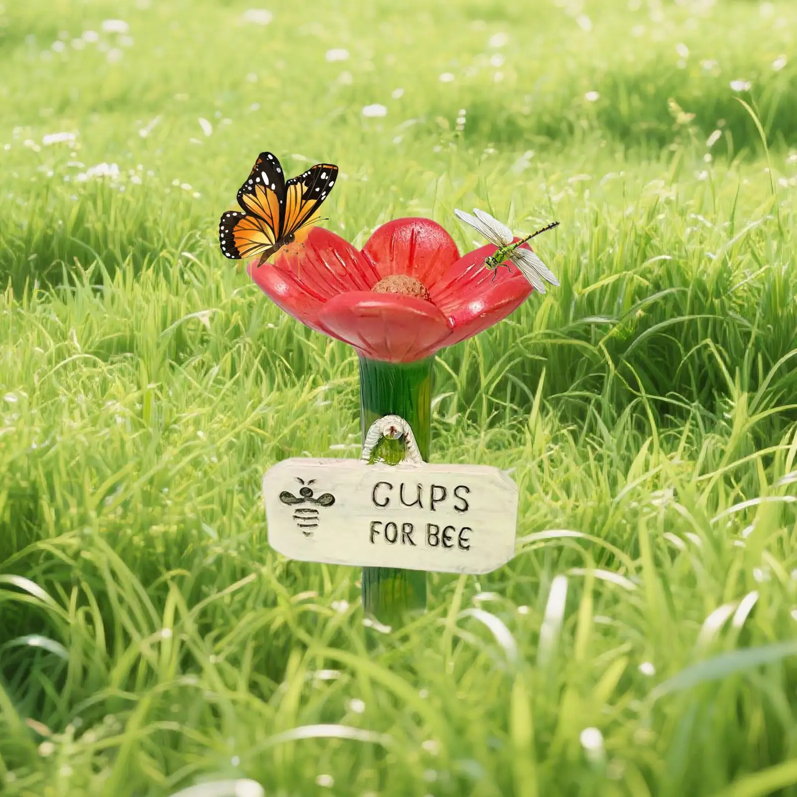 Station d'abreuvement pour papillons, distributeur d'eau coloré pour insectes sauvages, abreuvoir pour abeilles et papillons pour ferme et allée