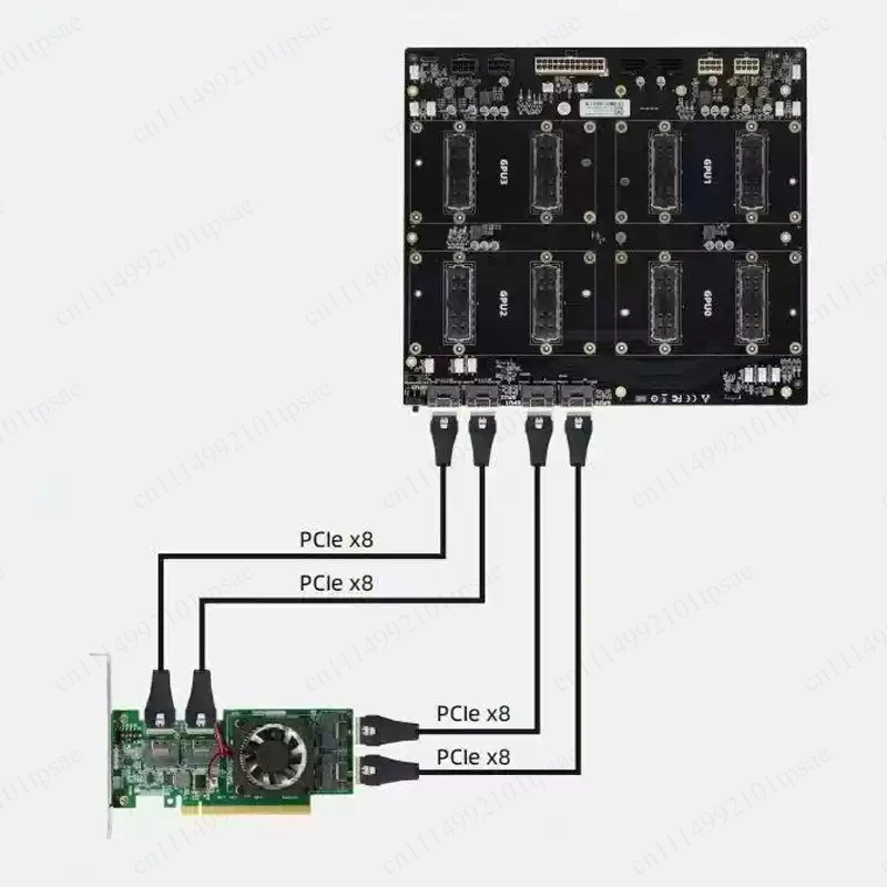 SXM2 Dual GPU Adapter Board Bridge, for V100 & Compatible SXM2 GPUs, Server Interface Adapter
