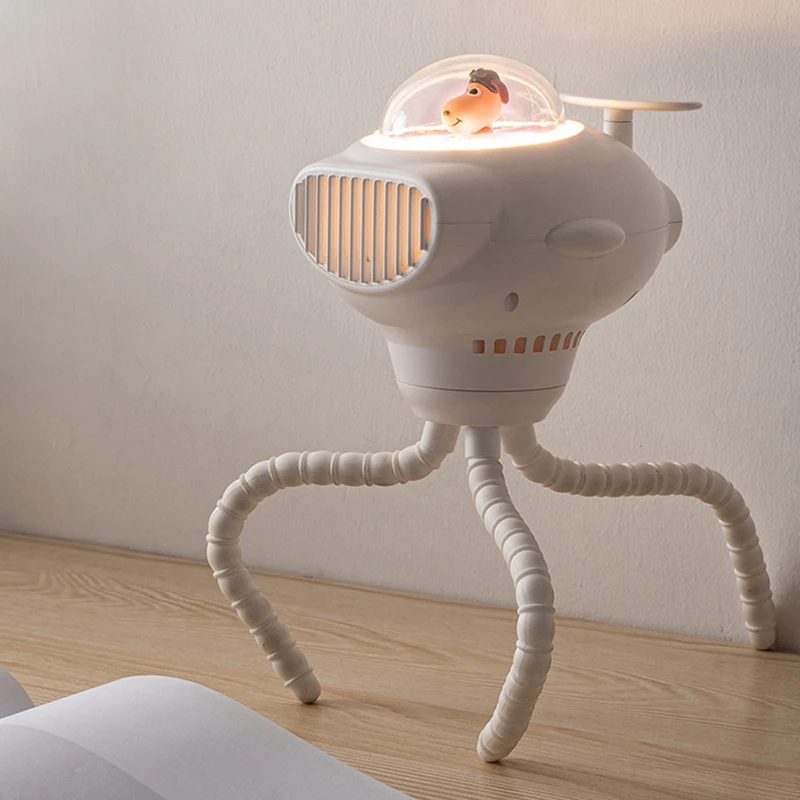 مروحة كهربائية محمولة للمنزل ، مروحة محمولة متعددة الأغراض ، كرتون جميل ، شحن USB ، تبريد الهواء ، عربة آمنة ، الأعلى مبيعاً