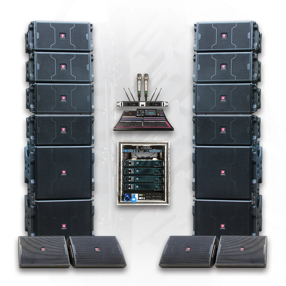 Concert High Performance 800W Line Array Speaker Wood Shell Professional Stage Event Audio Sound System