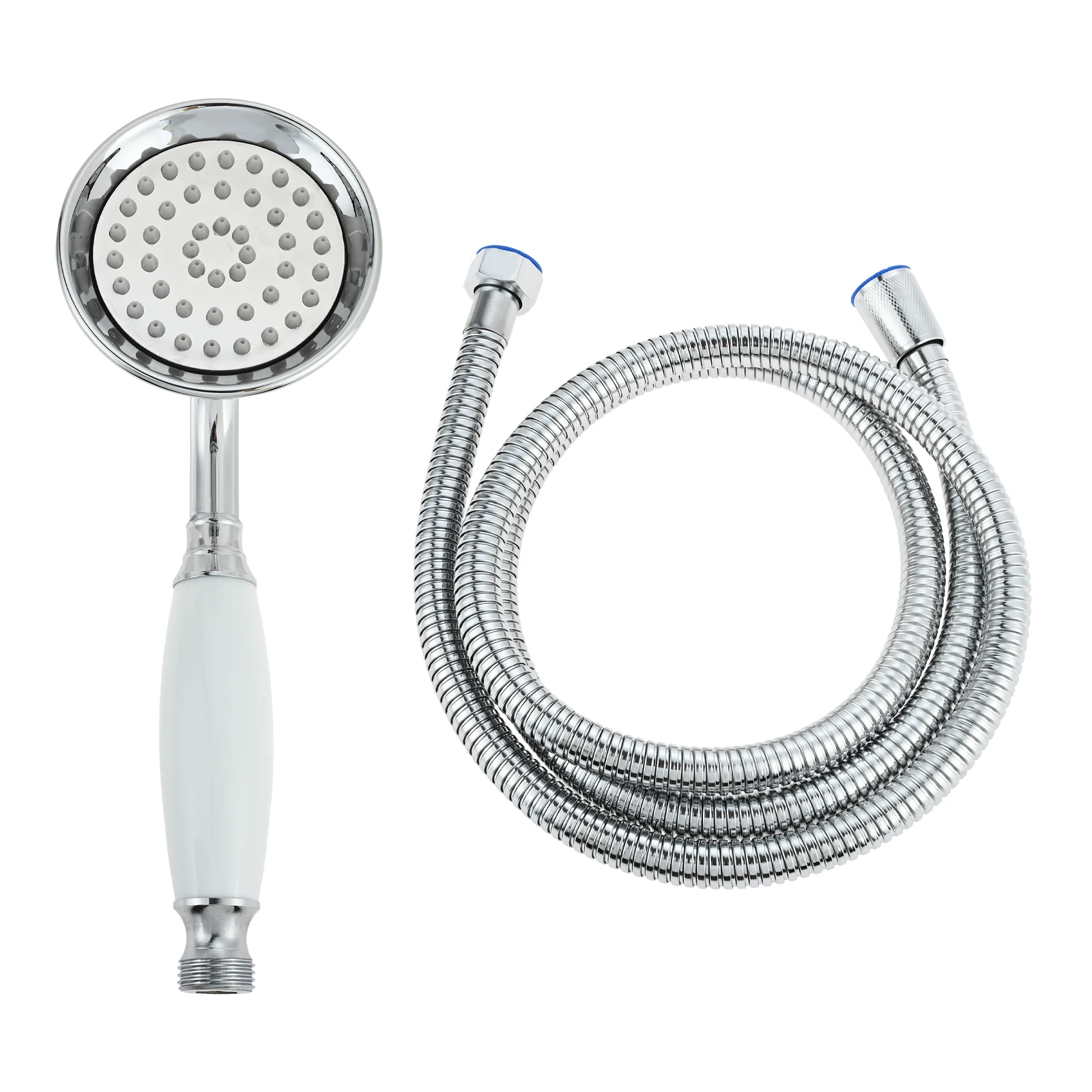 1pc Polished Chrome Handheld Shower Spray With 1 Hose Bathroom Tool Head For  Faucet Hand Shower Holder Stainless Steel Ceramic