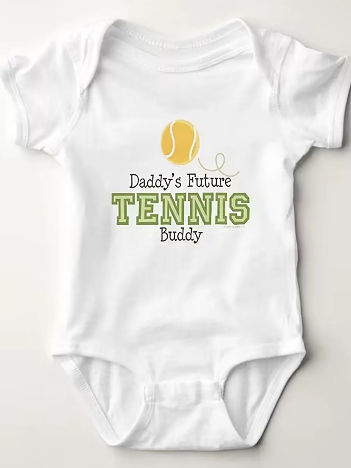 Baby Jumpsuit Tennis Baby Print Crotch Snap Design Soft and Breathable Casual Round Neck Fashion Triangle Jumpsuit Unisex