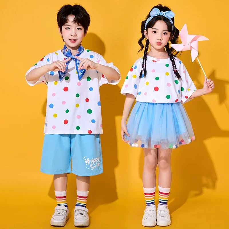 

Boys Girls Chorus Uniforms Children'S Ballroom Dance Suit Cheerleading Jazz Dance Costume Kids Hip Hop Dance Outfit