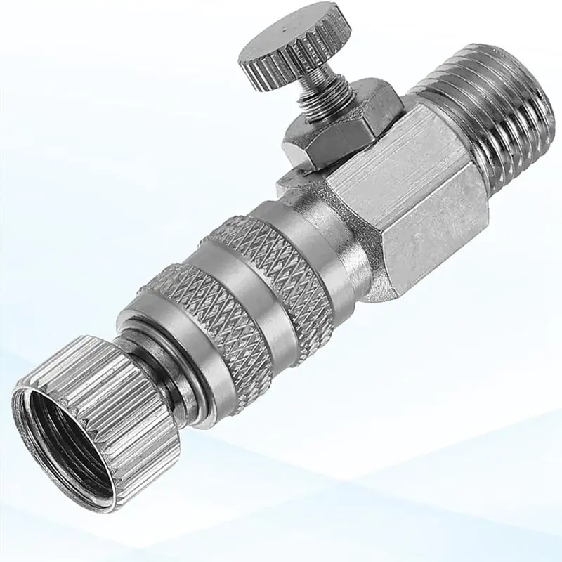 ABXF-Quick Release Disconnect For Air Brush Hose, 1/8" For Air Brush Quick Connect Set(3Pcs), Silver Metal For Airflow Control V