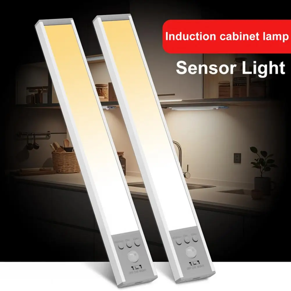 

Motion Sensor Cabinet Light Rechargeable Motion Sensor Night Lamp with 3 Color Temperatures Flicker-free Led Closet Light