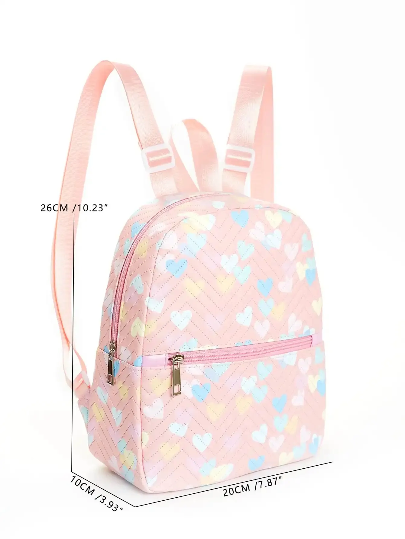 1pc Cute Love Printed Backpack, Suitable For Girls, Primary School Students, Travel, Vacation, Holiday Gifts