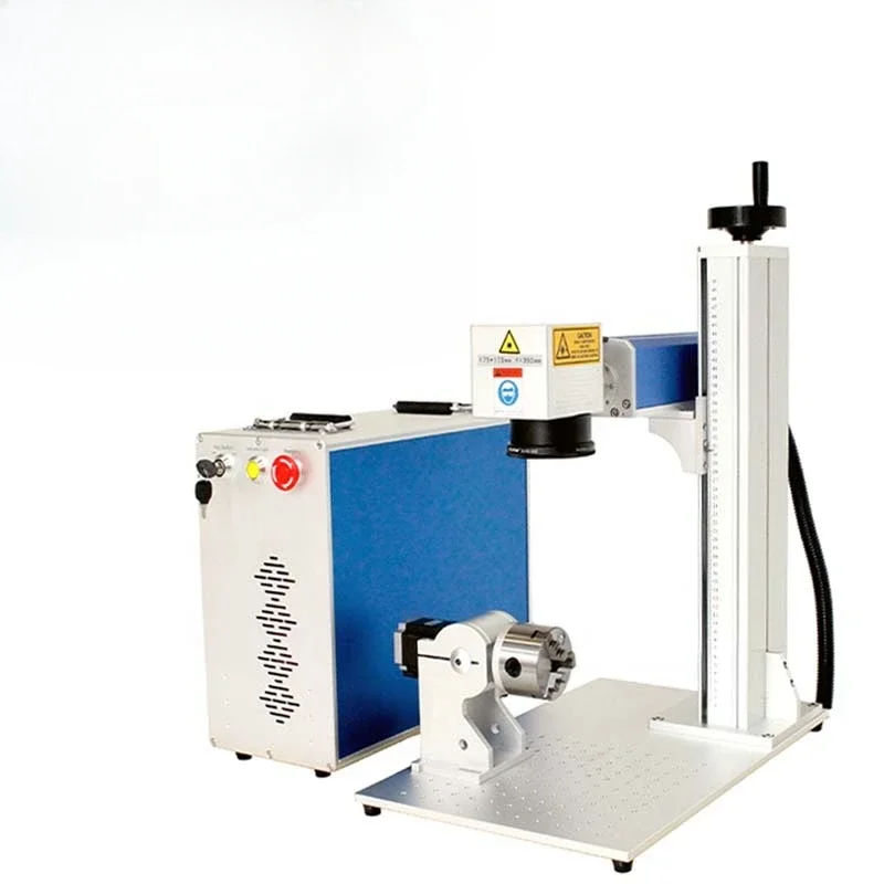 

2024 New 10% Discount Enclosed 50w 60w Fiber La ser Marking Machine for Steel Meta Gold Jewel