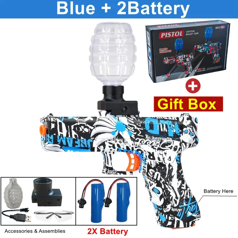 Elektrische Burst Splatter Blaster Speelgoedpistool Gel Blaster Buitenschietspellen Cadeau voor jongens, kinderen en volwassenen (kogels niet inbegrepen)