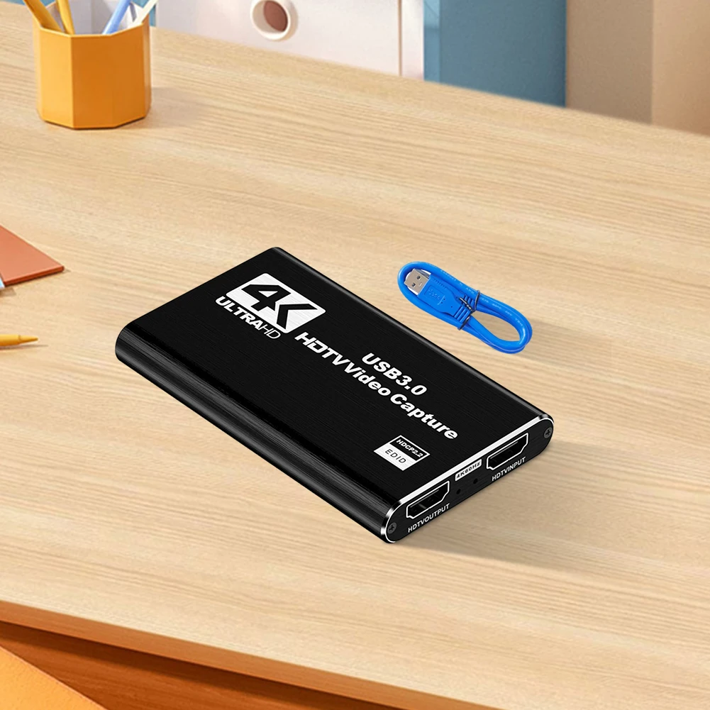 

USB 3.0 4K HDMI-совместимая карта захвата 1080P 60FPS игровая карта захвата видео работает для PS4/камеры/ПК