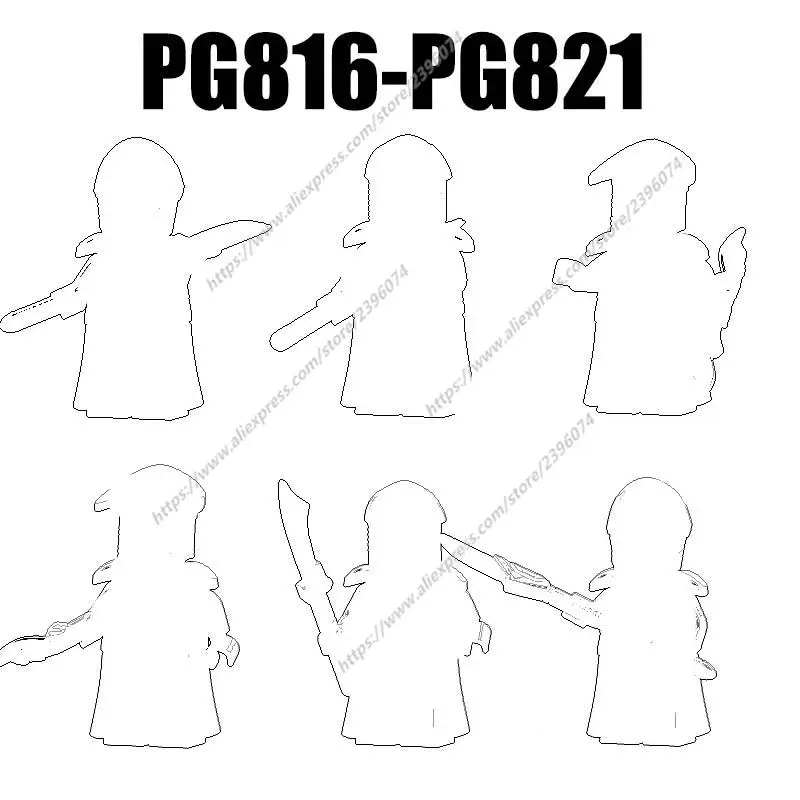 

PG816-PG821 Action Figures Movie accessories Building Blocks Bricks toys PG816 PG817 PG818 PG819 PG820 PG821