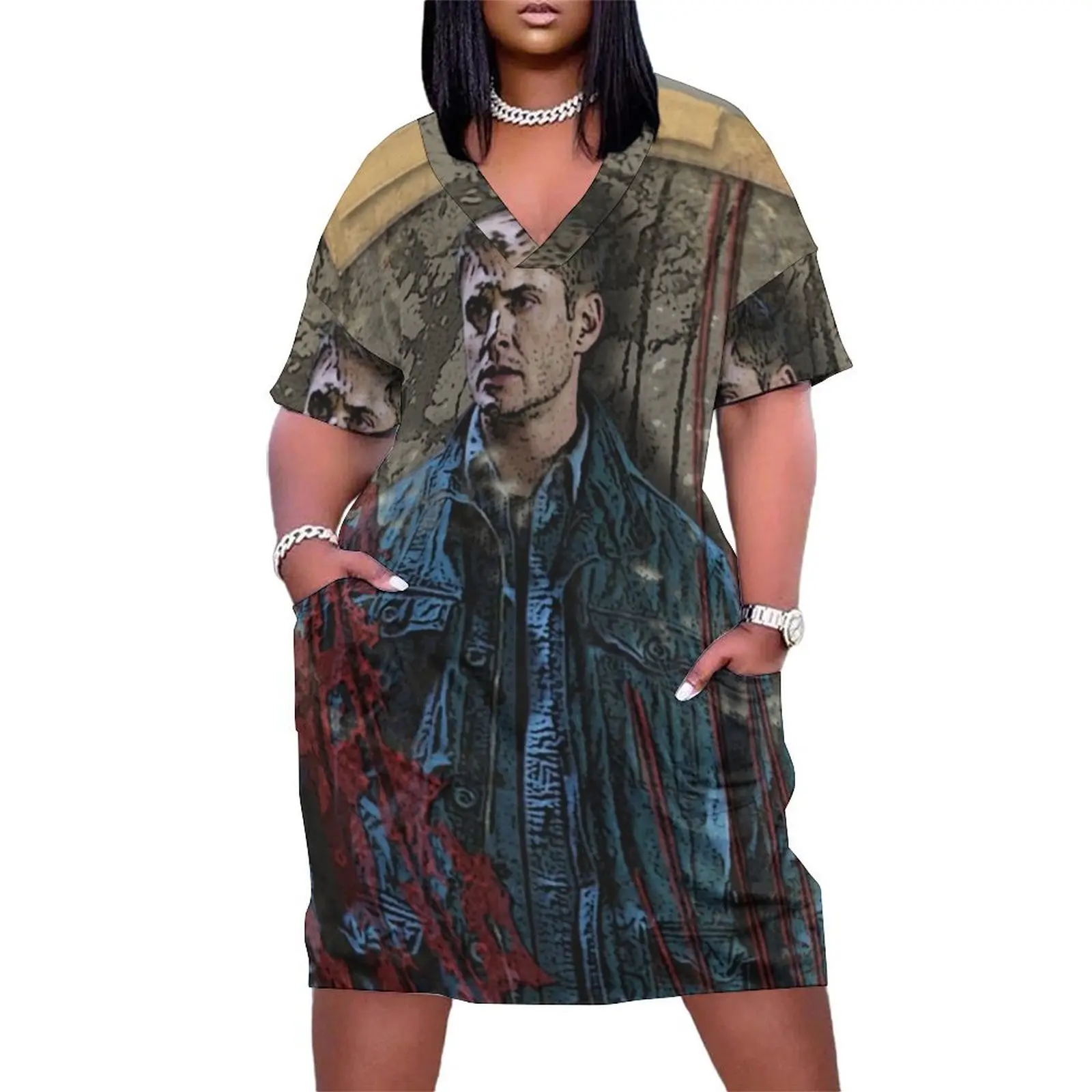 

Dean Winchester Graphic Art Loose Pocket Dress summer dress woman 2025 summer dress womens 2025