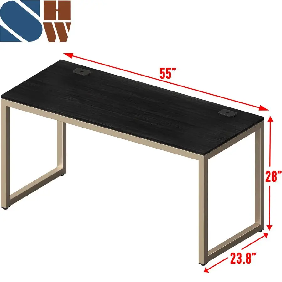 55Inch CommercialGrade Office Computer Desk, Espresso