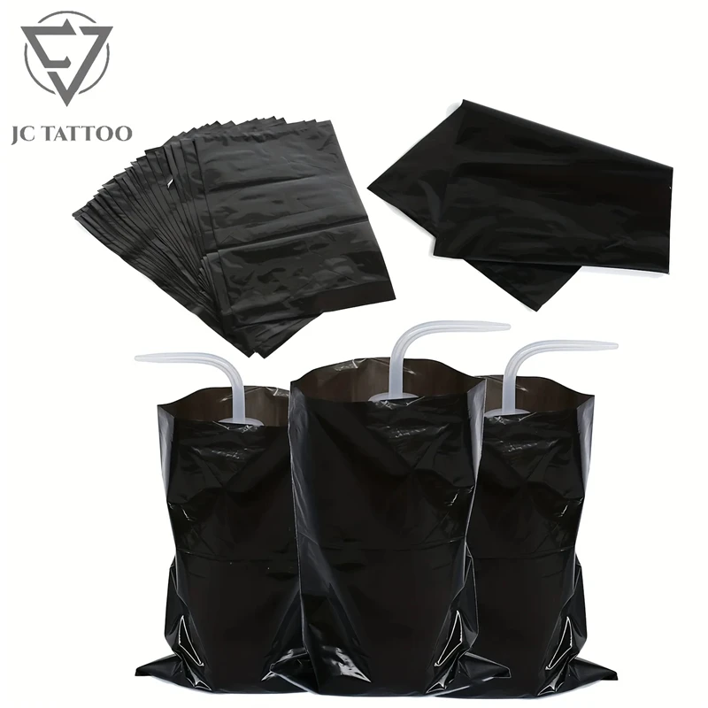 Tattoo Black Wash Bottle Bags Bottle Wash Covers Clean Bags Squeeze Bottle Sleeves for Tattoo Plastic Bag for Protect Bottle