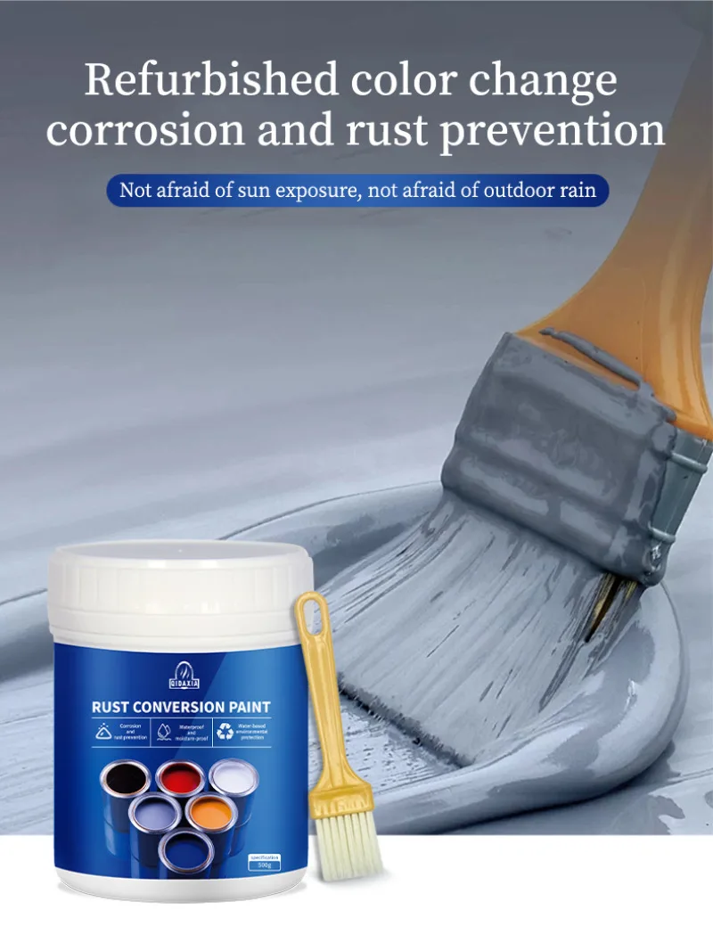Water-based anti-rust paint metal paint Rust-free rust conversion paint Multi-color industrial paint Restoration paint