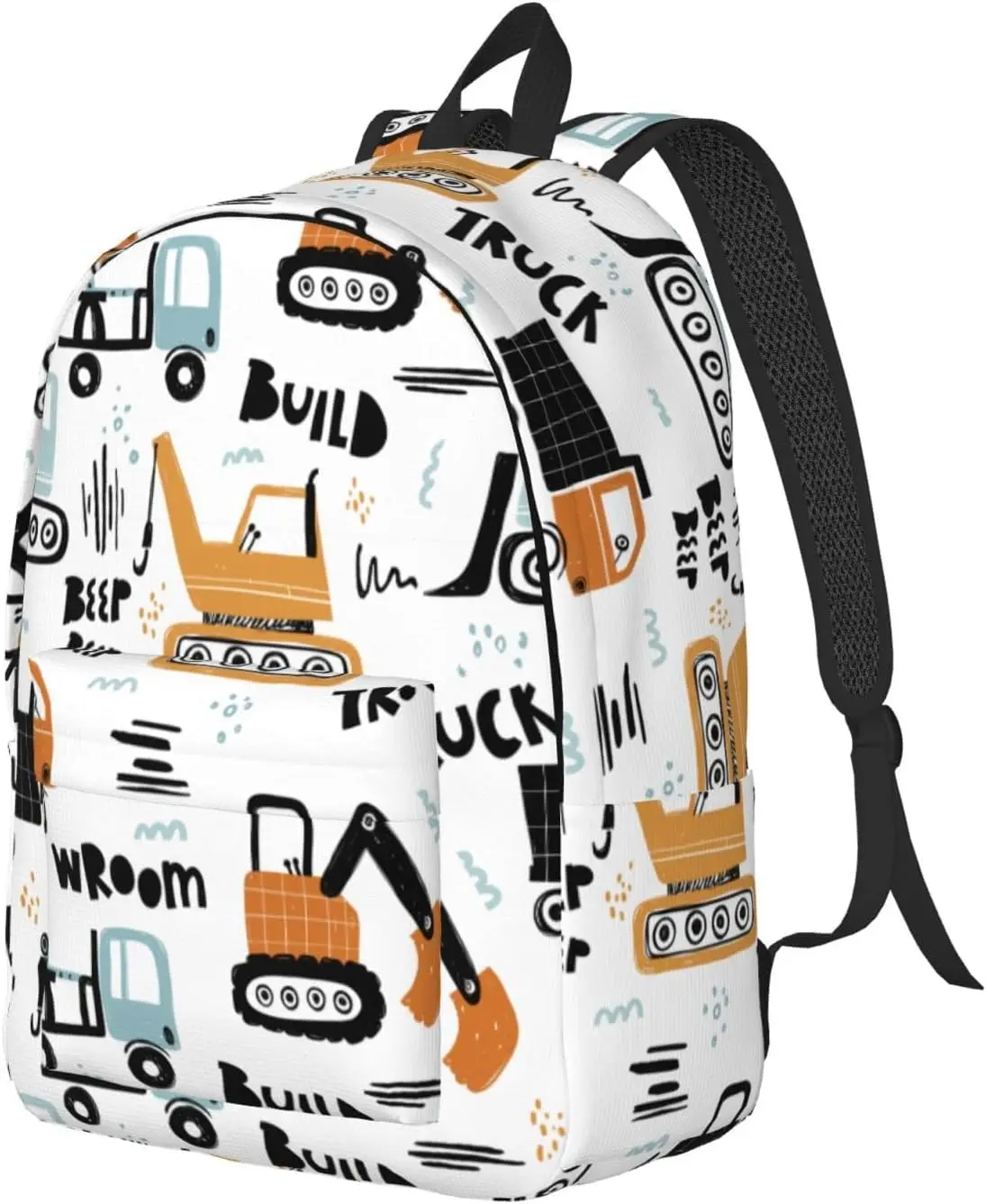 Backpack Casual Lightweight Cartoon Truck Laptop Backpack Men Women Travel Bag Outdoor Canvas Daypack