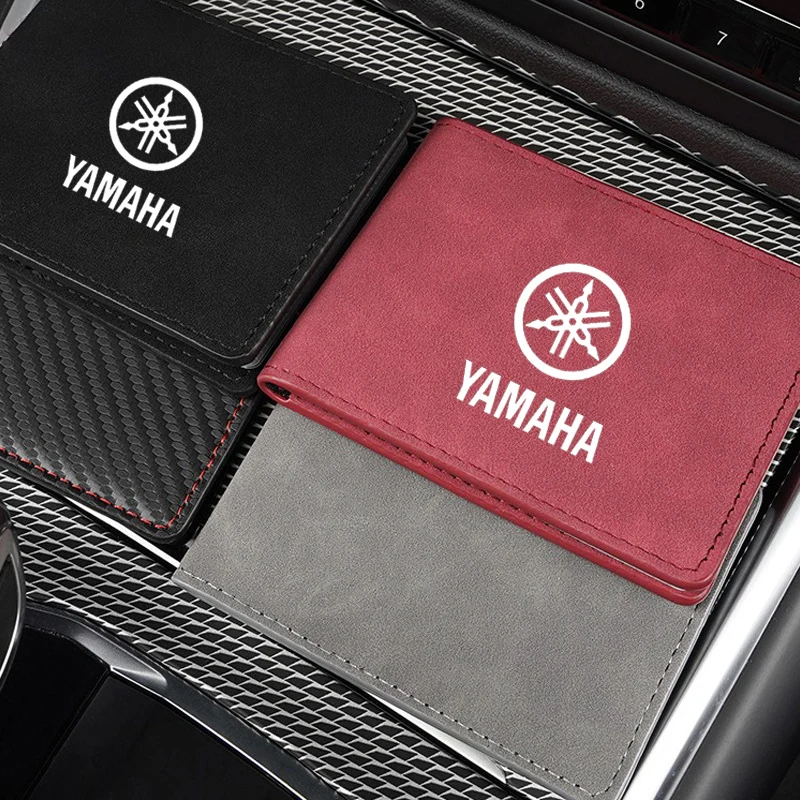 

Suede Motorcycle Driver's license Short Wallet Men Card Storage Bag For R1 R3 R25 Mt-09 Tracer 7 gt 9 gt MT 03 07 09 NMAX