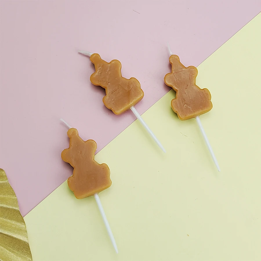 3PCS Cartoon Eis Geschenk Box Alles Gute Zum Geburtstag Bär Kerzen kinder Geburtstag Feier Indoor Kuchen Kerzen – Detail 5