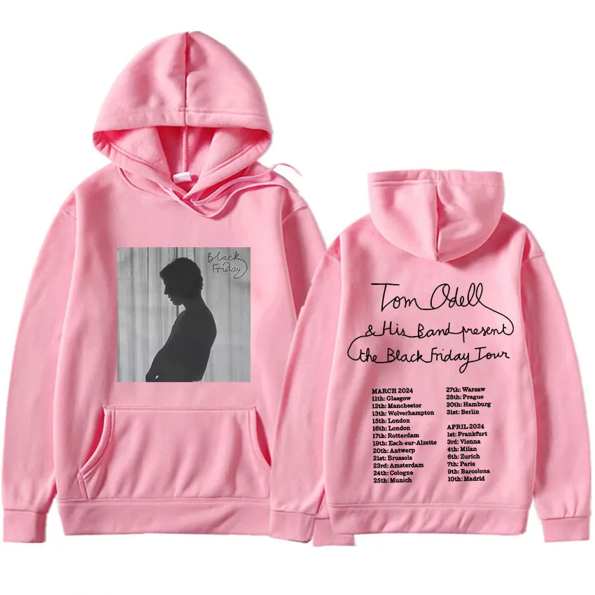 الهيب هوب توم أوديل الجمعة السوداء هوديي 2025 الخريف/الشتاء الرجال النساء بلوزات المتضخم Y2k فضفاض الرسومات البلوز الشارع الشهير