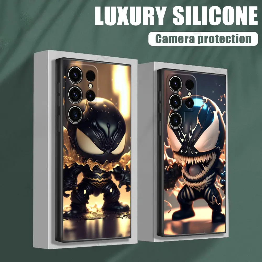 

Baby Venom Marvel Phone Case For Samsung Galaxy S24 Ultra Cases S23 S21 S20 FE S22 9 S24 Plus 5G Note 20 Ultra 10 Silicone Cover