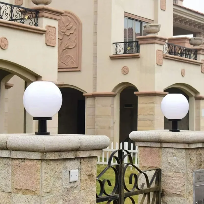 Luce a pilastro solare da giardino con diodo luminescente