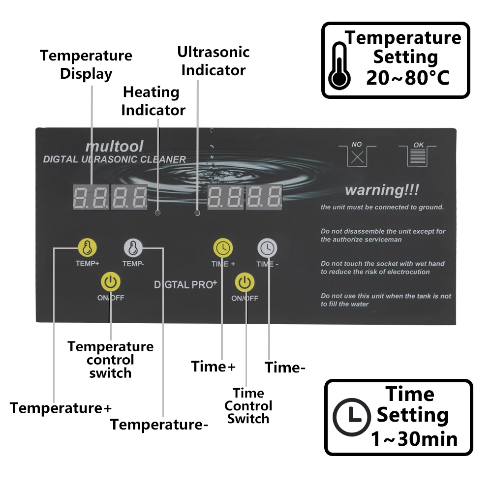 ポータブル超音波洗浄機,ステンレス鋼,デジタルヒーター,家電,2l,3l,6l,10l,40KHz