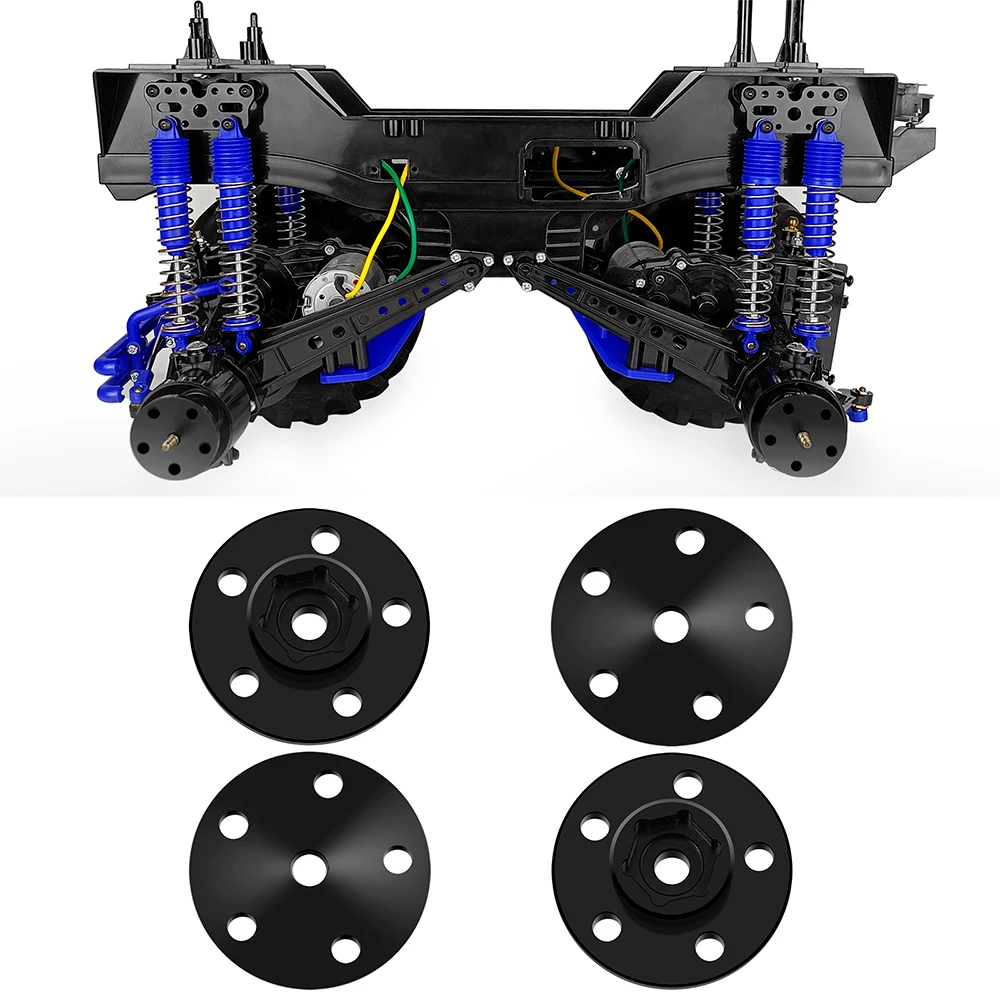 TRINOOD 4PCS adaptery do piasta sześciokątna kół do 1/10 Tamiya Clod Buster 4 × 4 opony (12mm)