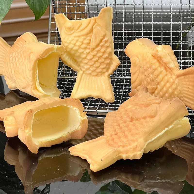 Commercial Non-stick Open Mouth Taiyaki Machine Ice Cream Cone Taiyaki Waffle Maker