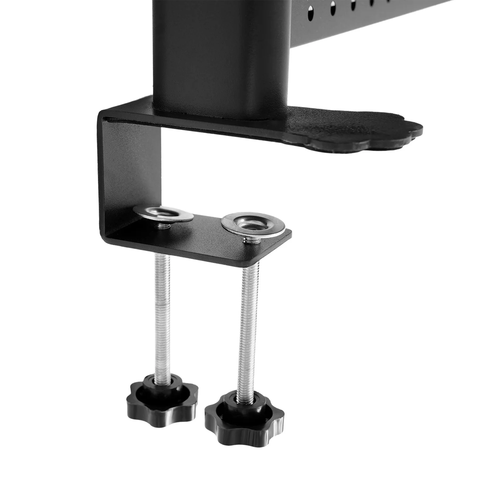 37" Clamp-on Pegboard with Accessories, No Drill Desk Shelf, 2-Tier Organizer with Hooks & Tray, Space Saving Storage Rack for Home Office & Dorm