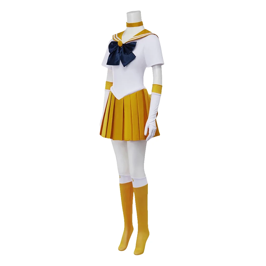 Anime Cosplay Costume, Sailor MinCabo, Aino Sailor, Venus Smile, Robe, Gants, Broche, Sauna, Bande, Épingle à cheveux, Noeuds, btMade, 202 emis