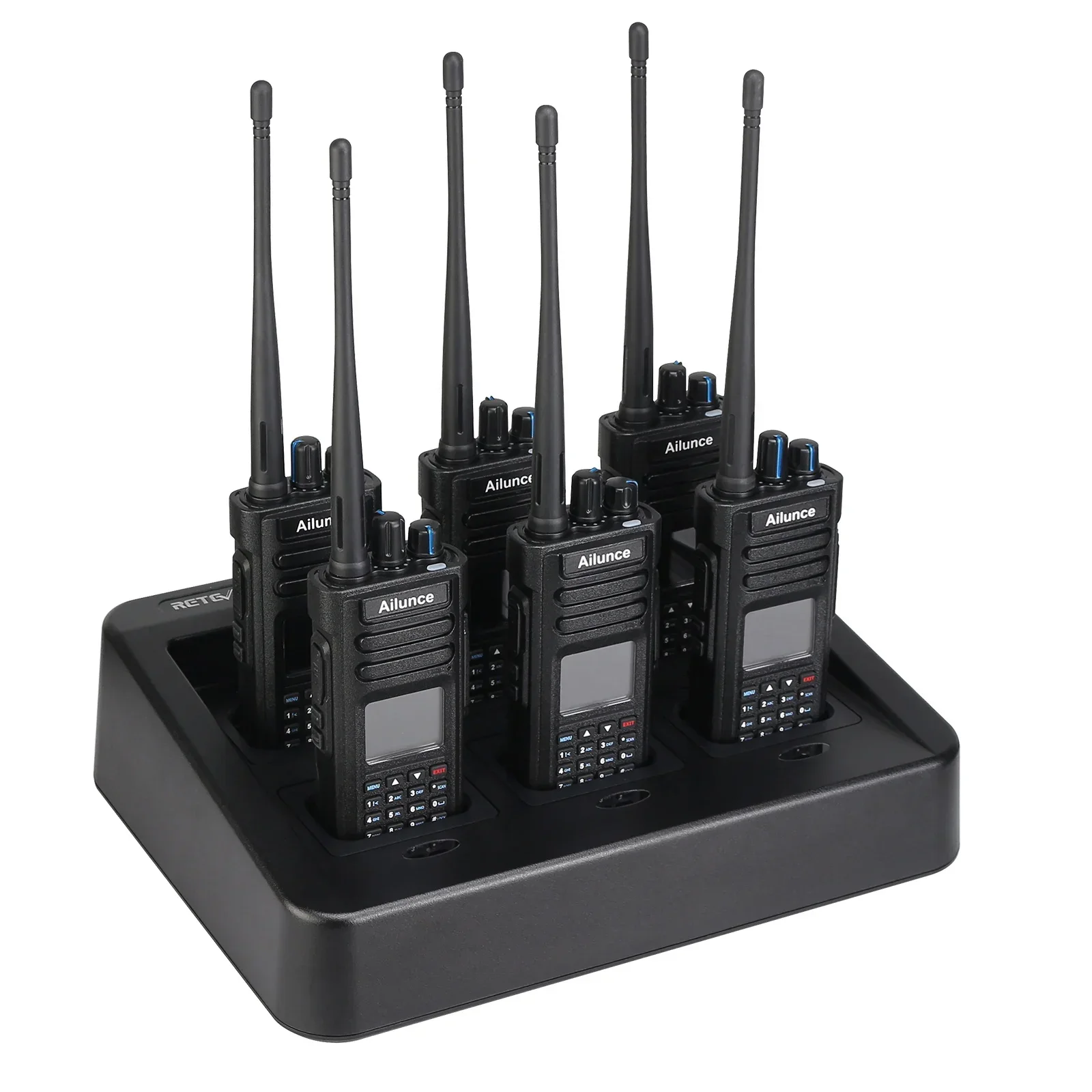NEW 6Pack professional radio set Ailunce HD1 with rapid charger Dual Band DMR Amateur Digital IP67 Waterproof GPS Two Way Radio view 4