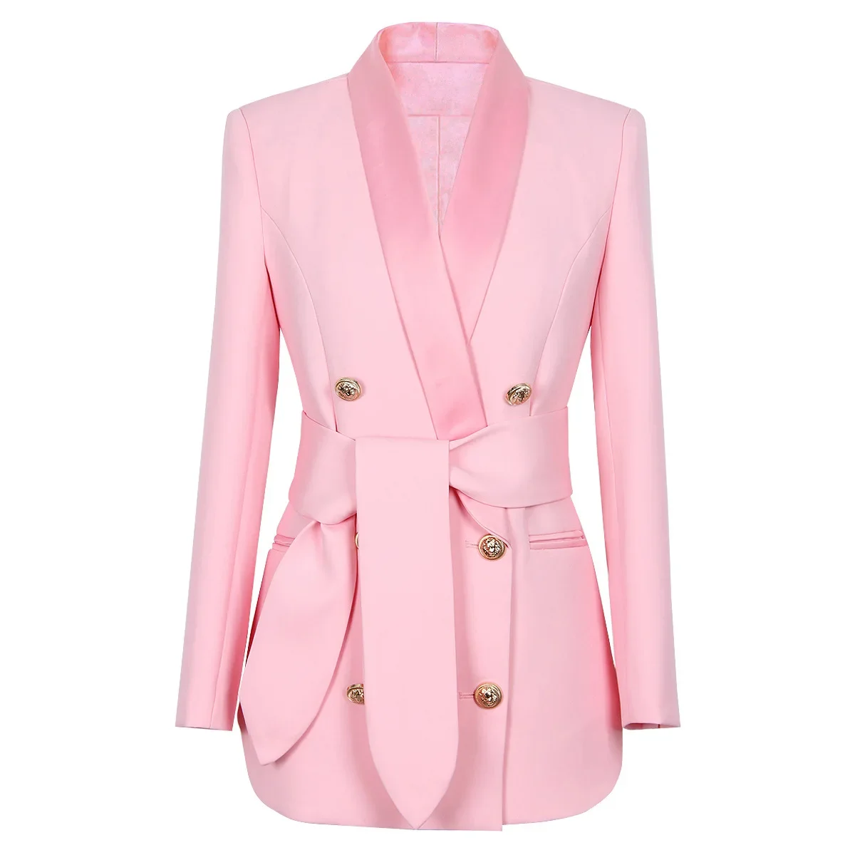 New fashion Rose Button blazer Long Sleeve Women's Suits Double Breasted Buttons Casual Women Blazers