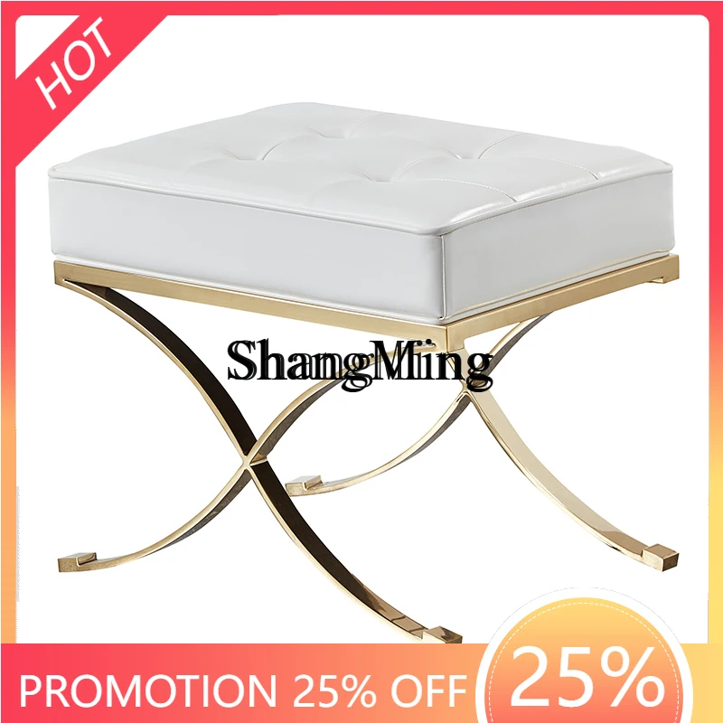 

ZYY senior shoe change stool soft bag seat cushion foot pedal bedside stool light luxury living room home door super narrow