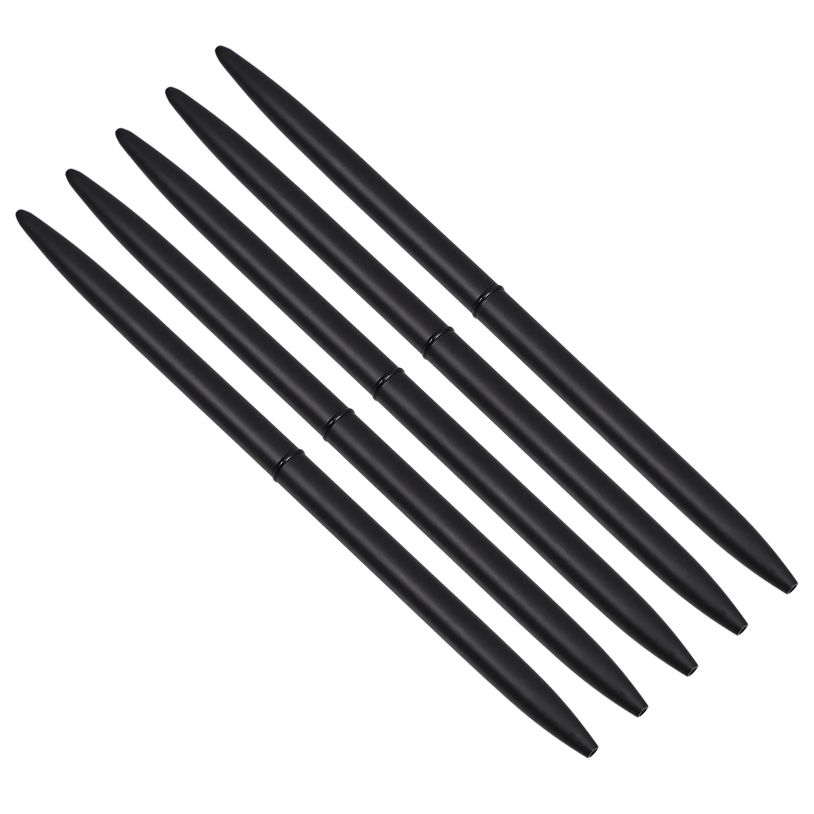 5pcs Rotating Ballpoint Pens Black Ink 1.0 Refill Metal Portable Writing Pens For Office Business Students Teachers Retractable
