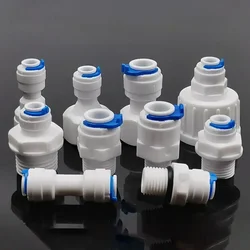 Raccord de tubería recta de agua RO, manguera OD de 1/4