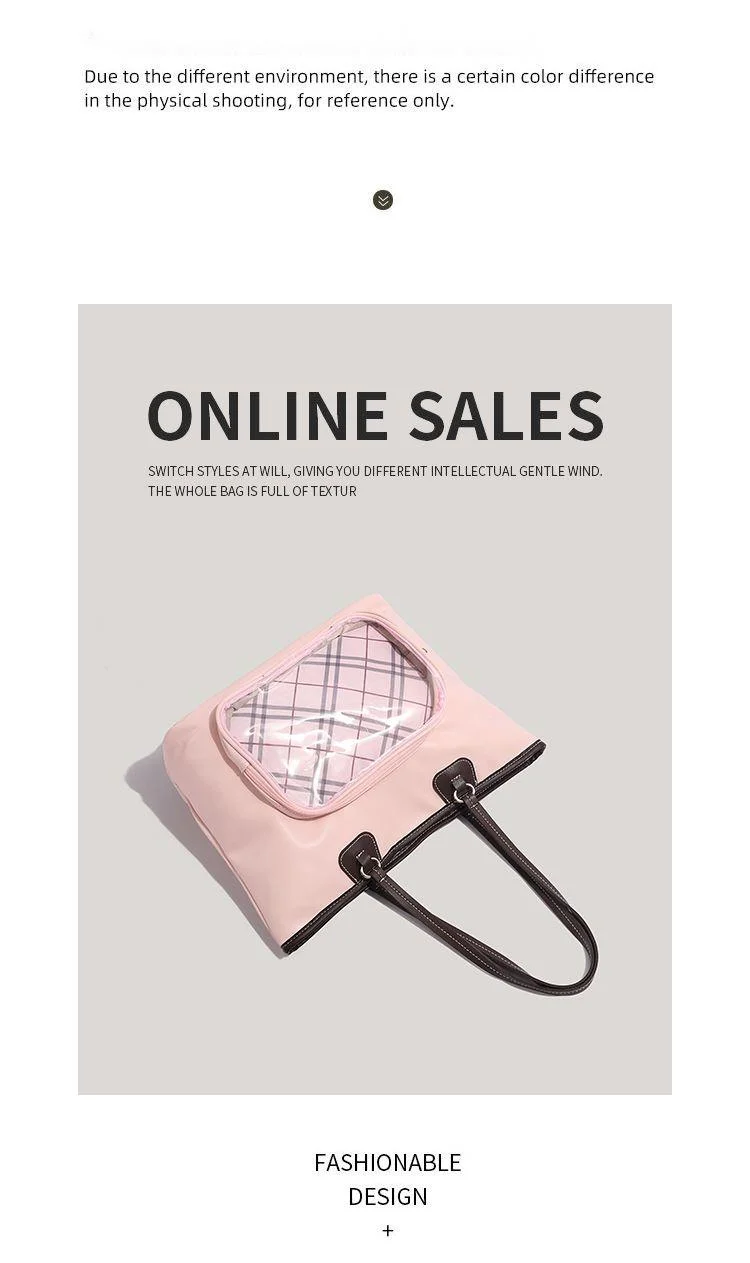 CHARHP&KEJNT borsa tote in stile college con motivo a quadri trasparenti per alleviare il dolore, dolce borsa a tracolla_voghion.com