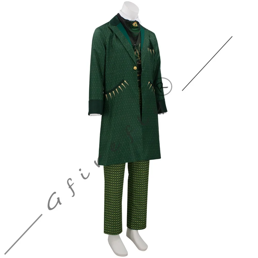 زي المعالج التأثيري نفس النمط من الملابس للفيلم مجموعة البدلة الخضراء ملحقات أداء الهالوين