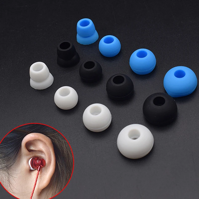 8Pcs/lot Anti Slip Waterproof Replacement Earplug Ear Tips Pads Set Silicone In-Ear Earphone Earbuds Covers Cap For Beats Power3