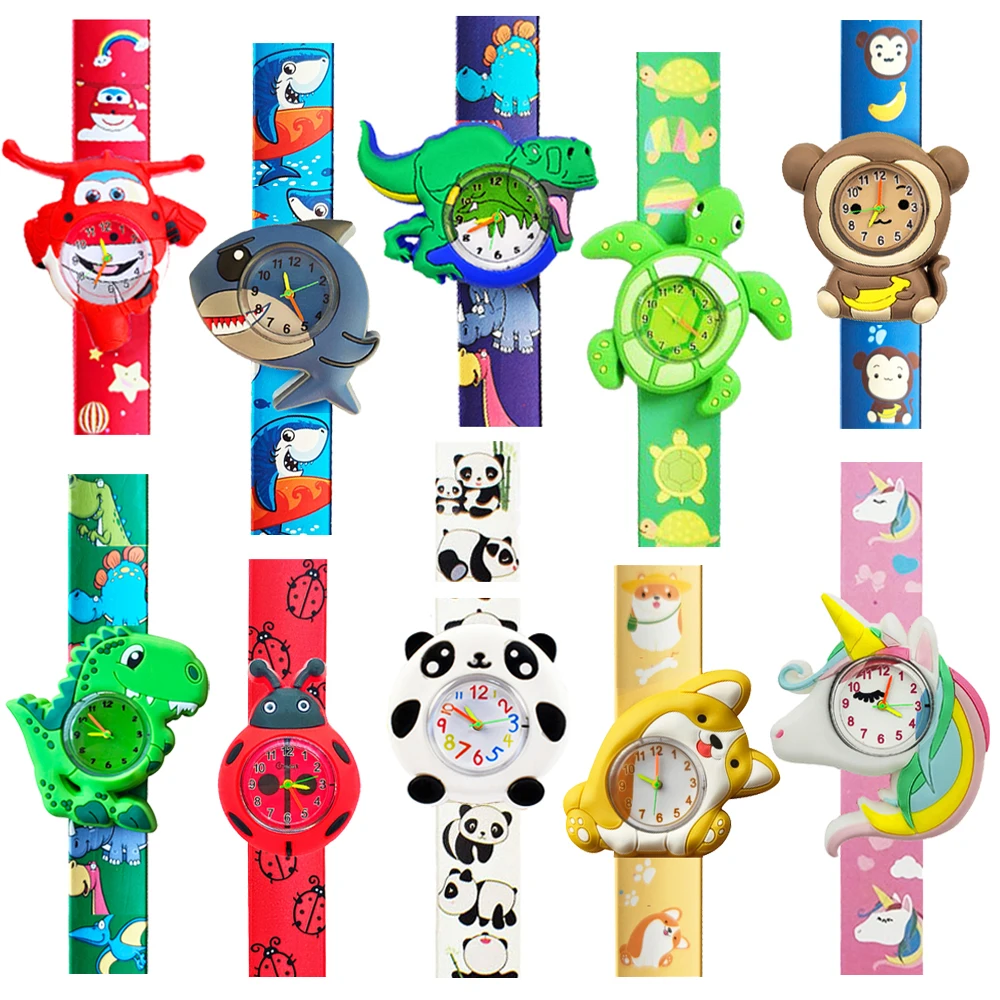 

Детские часы с изображением динозавра, единорога, акулы, красочные детские часы с принтом ремешка, детские часы для девочек и мальчиков, подарочные часы для рождественской вечеринки