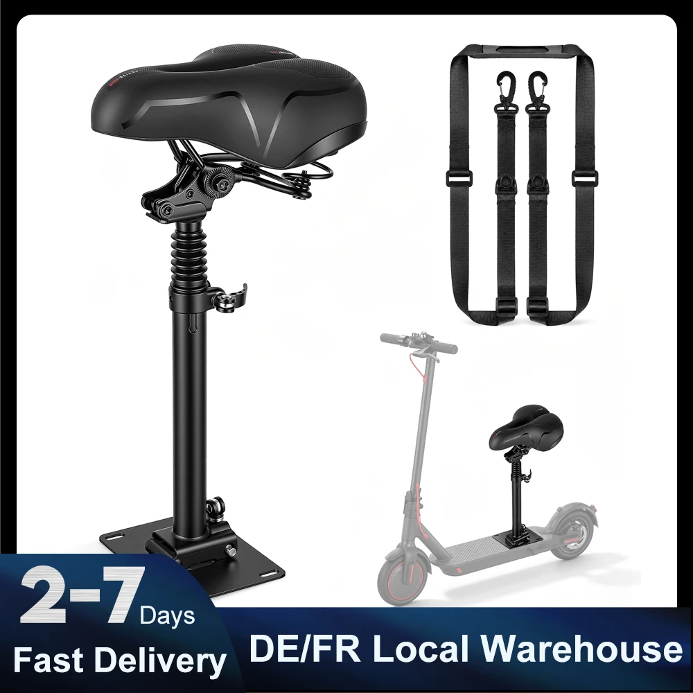 Image of Elektrischer Roller-Sitz für Segway Ninebot F3/E3/E3Pro, höhenverstellbarer, klappbarer Roller-Sitz, 45–65 cm, stoßdämpfender, tragbarer Schultergurt.