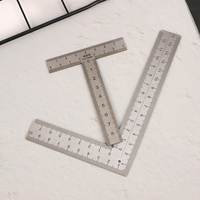 Mini T/L Square Ruler Measuring Layout Tool Stainless Steel Right Angle Ruler 90 Turning Ruler Precision Building Framing Gauge
