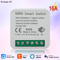 2PCS Wifi Mini Smart Switch 16A DIY Wireless Breaker 2 WAY Control Timer Home Automation Work with Tuya Smart Alexa Google Home