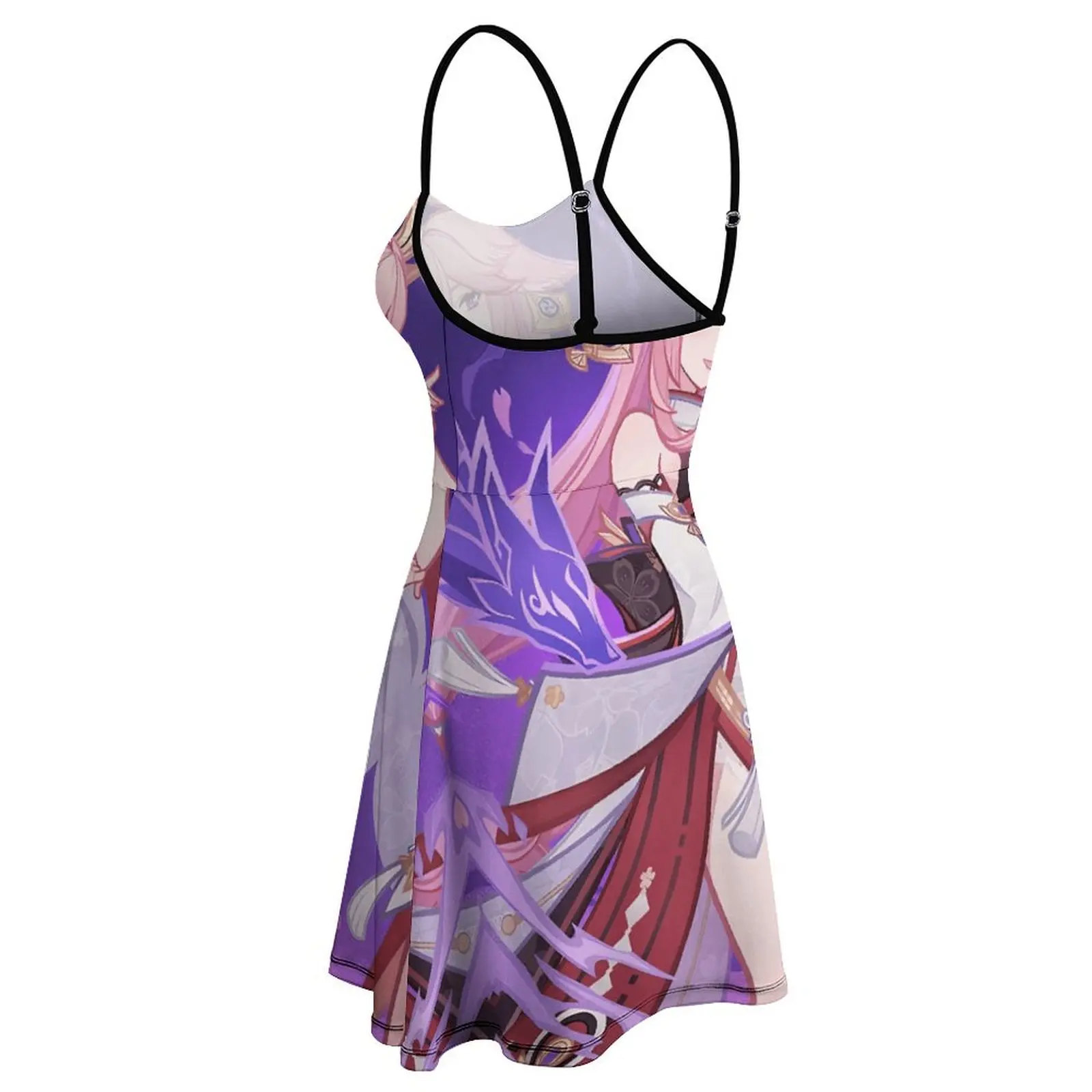 Yae Miko Genshin Impact For Sale Women's Sling Dress Graphic Cool Sexy  Woman's Gown Funny  Clubs Suspender Dress