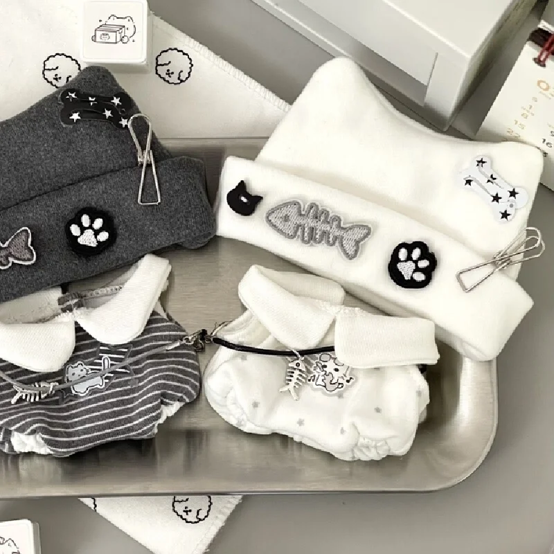 For a 10cm cotton baby dress with punk-style cat pattern nail embroidery and fishbone decoration, a fashionable and cute outfit
