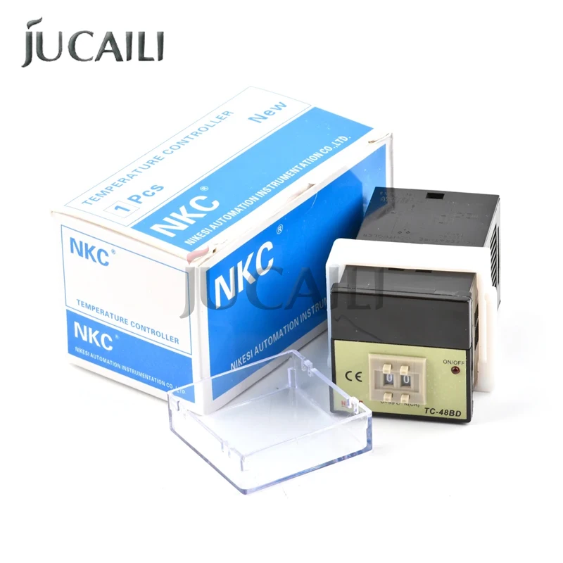 

JUCAILI NKC TC-48BD Temperature Controller 2/3 Button Digital Thermostat for Large Format Printers – Heating Control Module