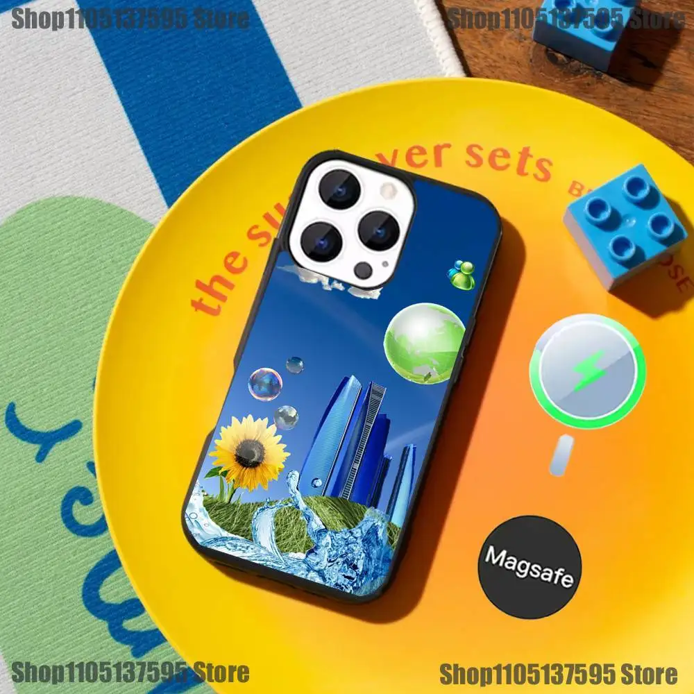 Чехол для телефона Frutiger Aero для iPhone 17,16,15,14,13,12,11,Pro,Max,Plus,Mini,SE4,E с магнитной беспроводной зарядкой Magsafe