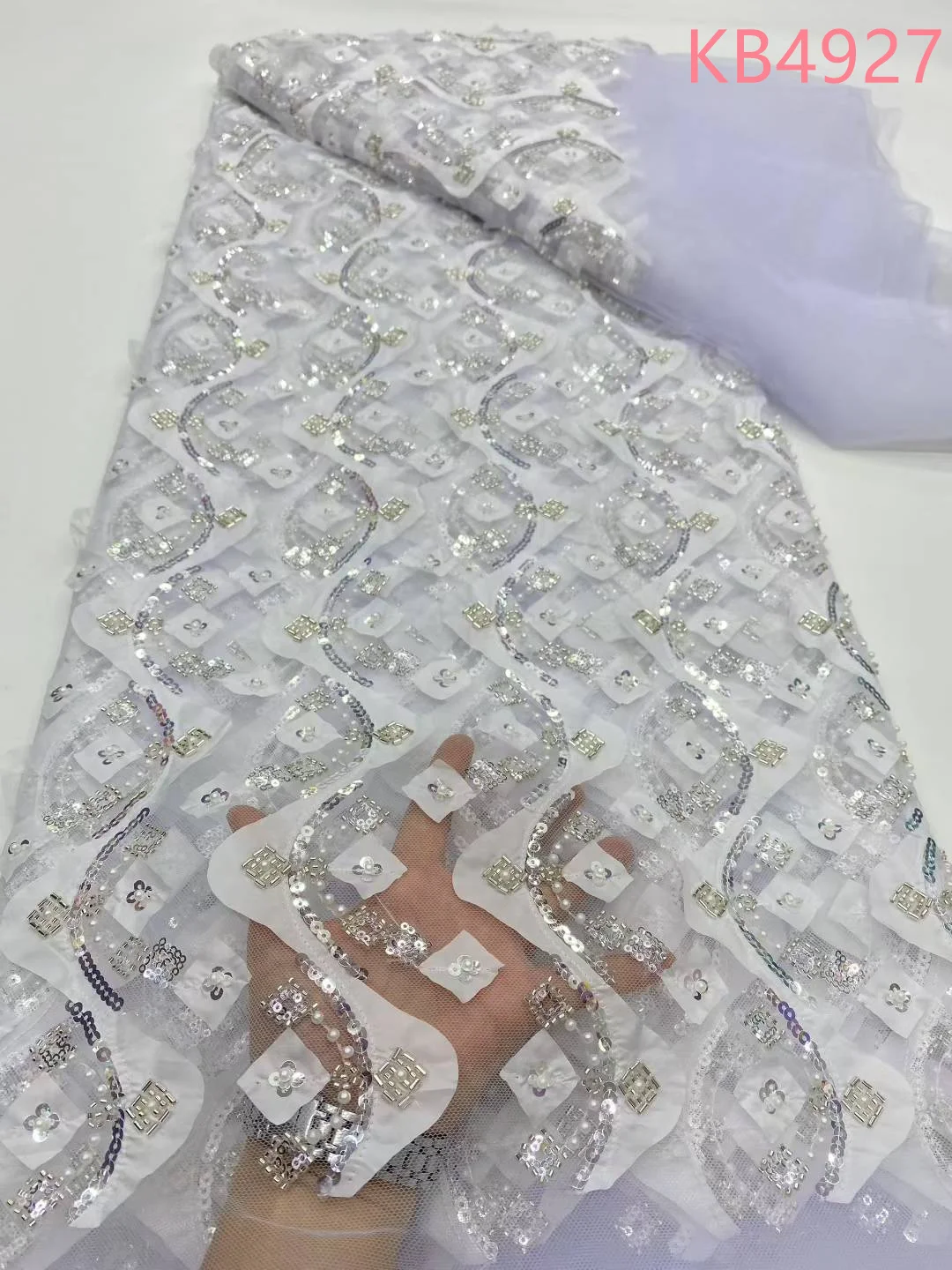 

Burnt Orange Sequins French Mesh Tulle Lace 2024 High Quality Nigerian Embroidered Lace With Sequence For Sewing KB4927